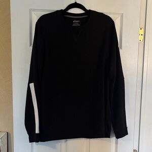 Asics Black Crewneck Sweater with White Accent